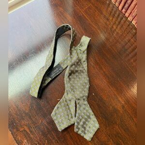 J. Crew Olive and Blue Patterned Bow Tie